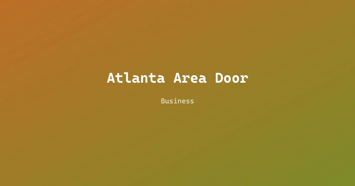 Atlanta Area Door