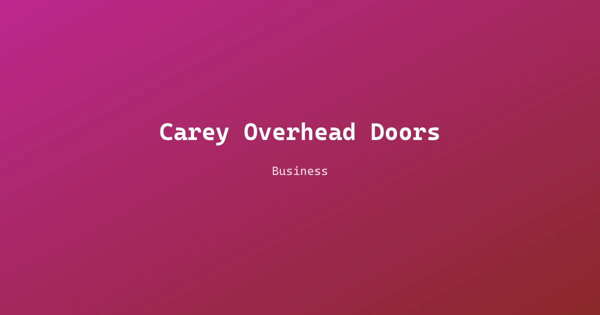 Carey Overhead Doors