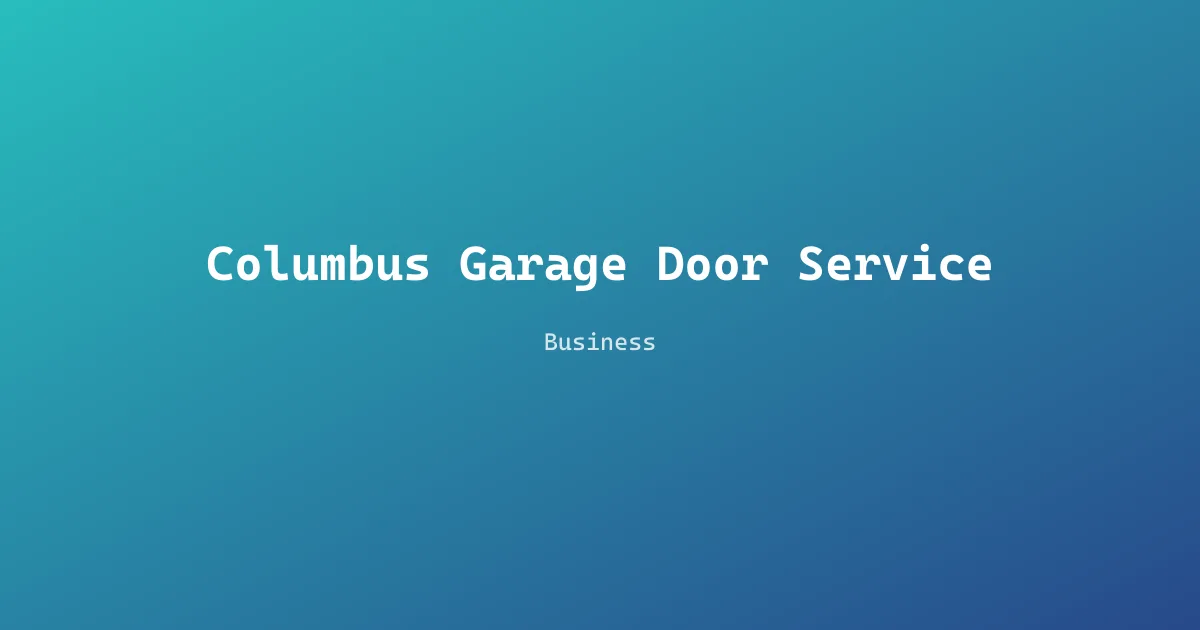 Columbus Garage Door Service