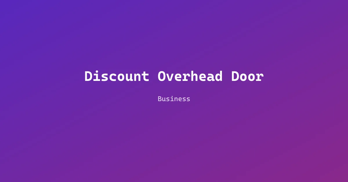 Discount Overhead Door
