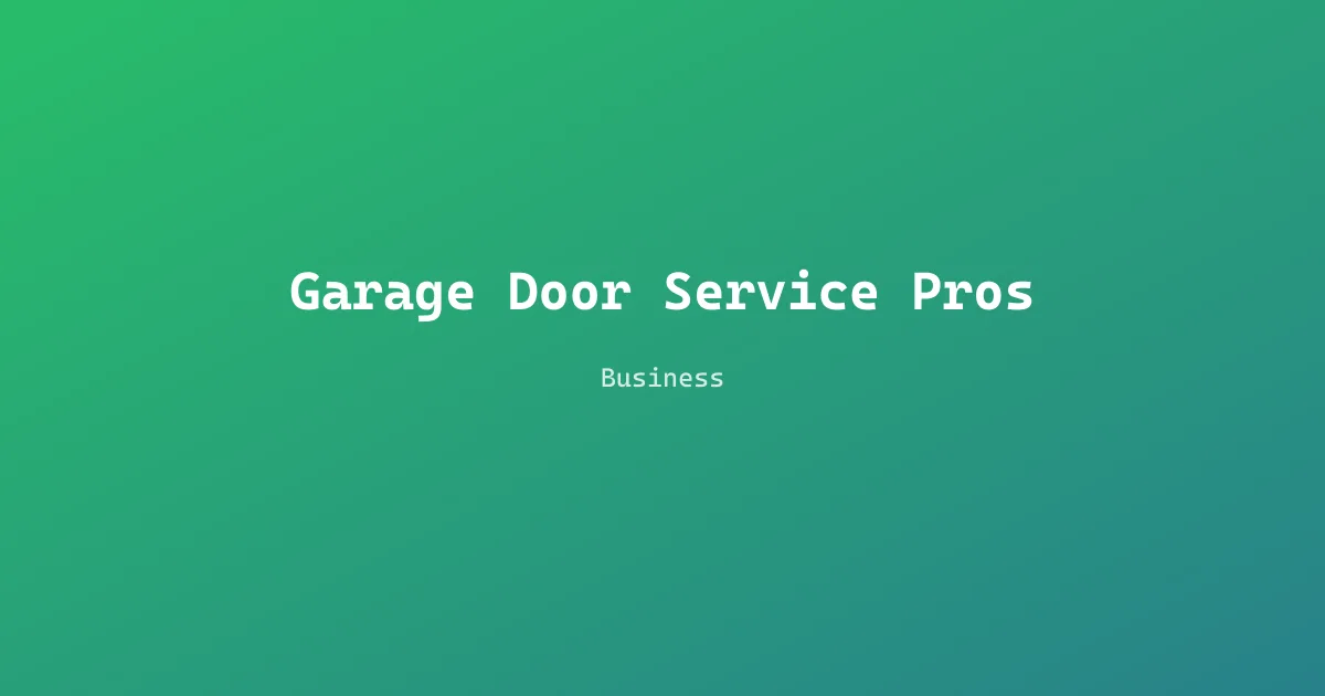 Garage Door Service Pros