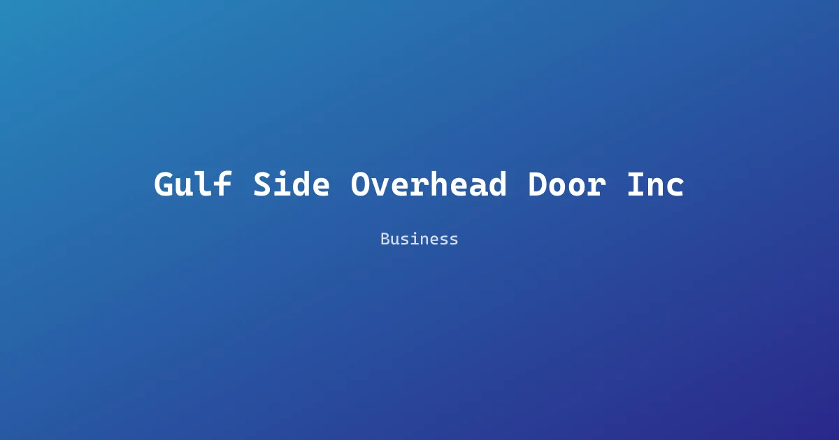 Gulf Side Overhead Door Inc