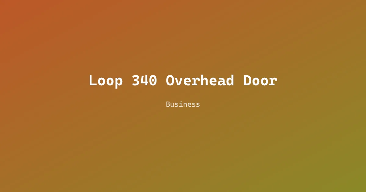 Loop 340 Overhead Door