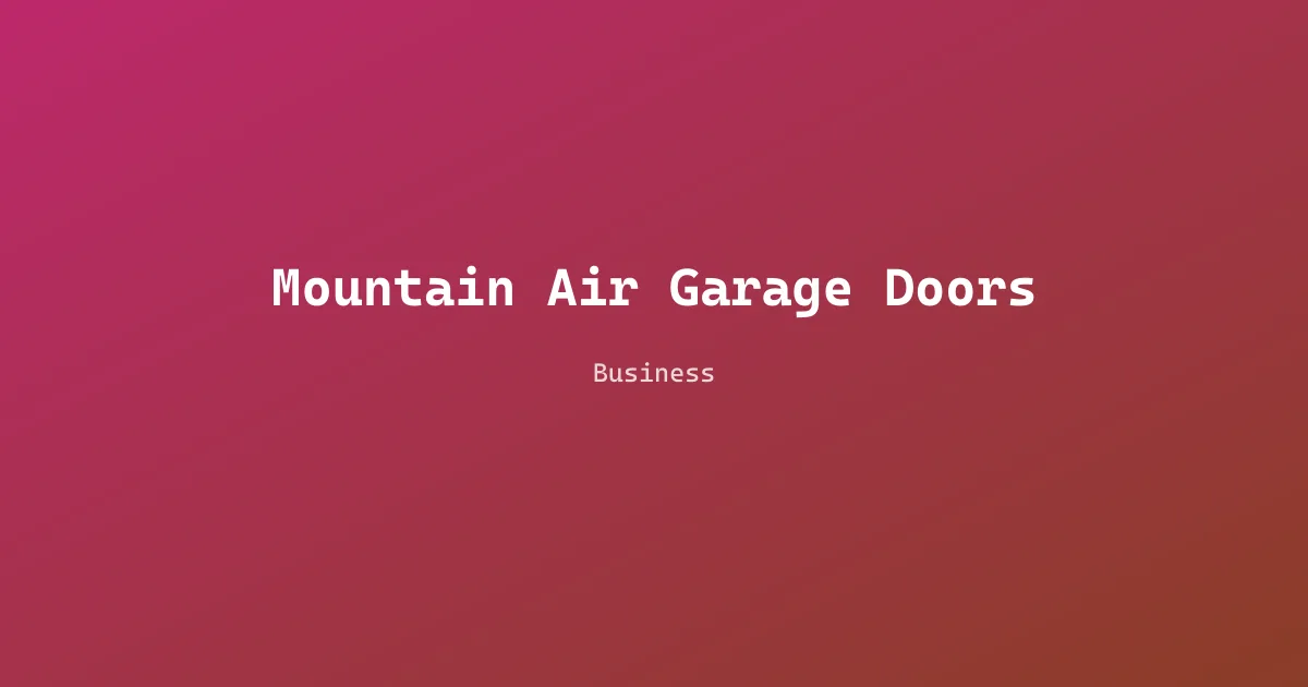 Mountain Air Garage Doors