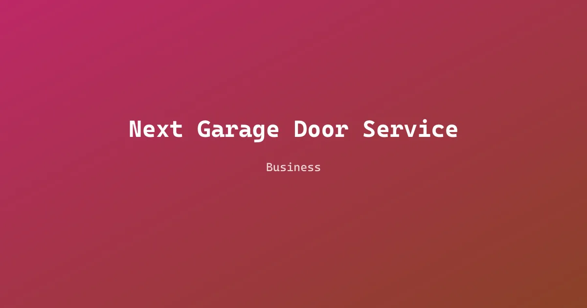 Next Garage Door Service