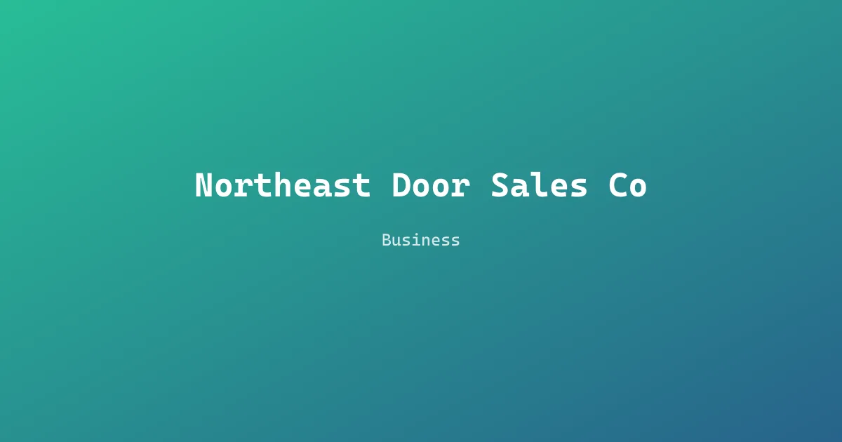 Northeast Door Sales Co