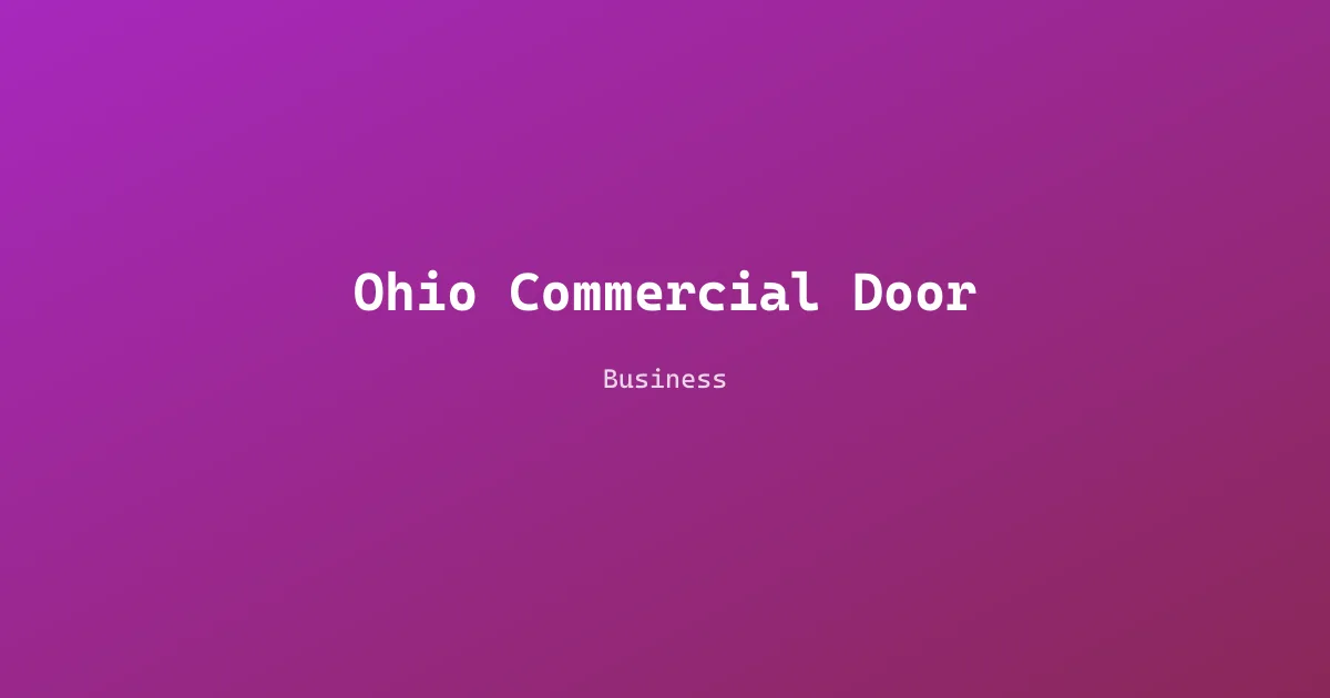Ohio Commercial Door