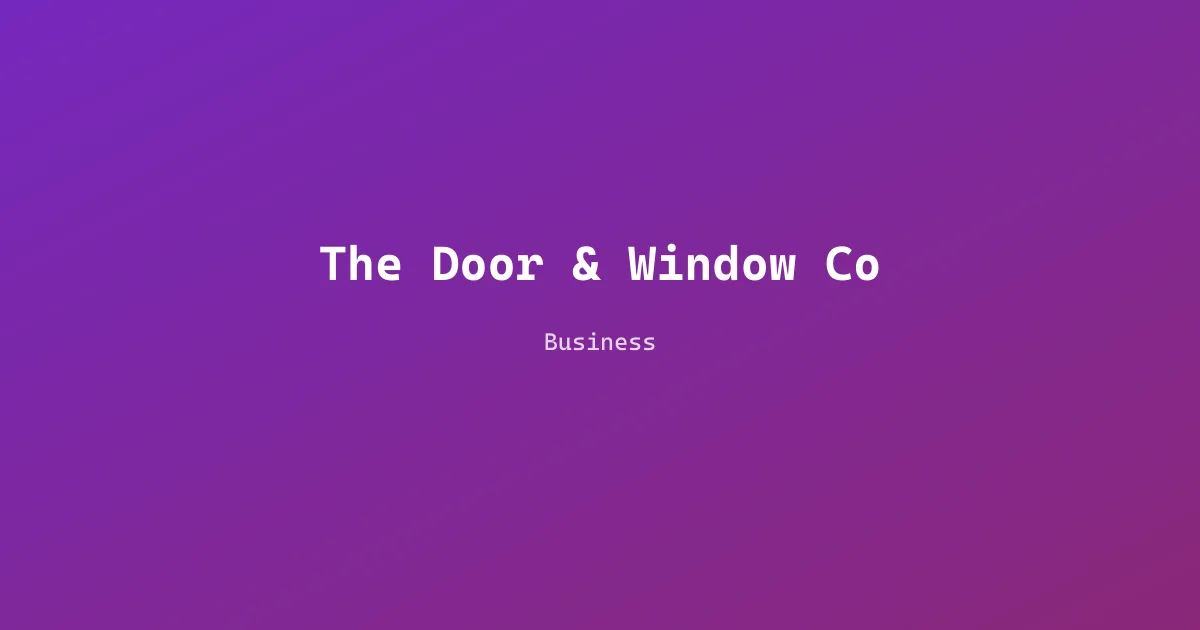 The Door & Window Co