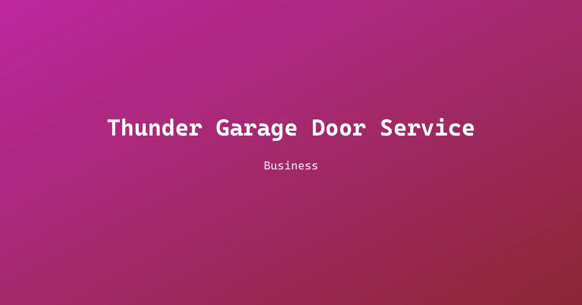 Thunder Garage Door Service