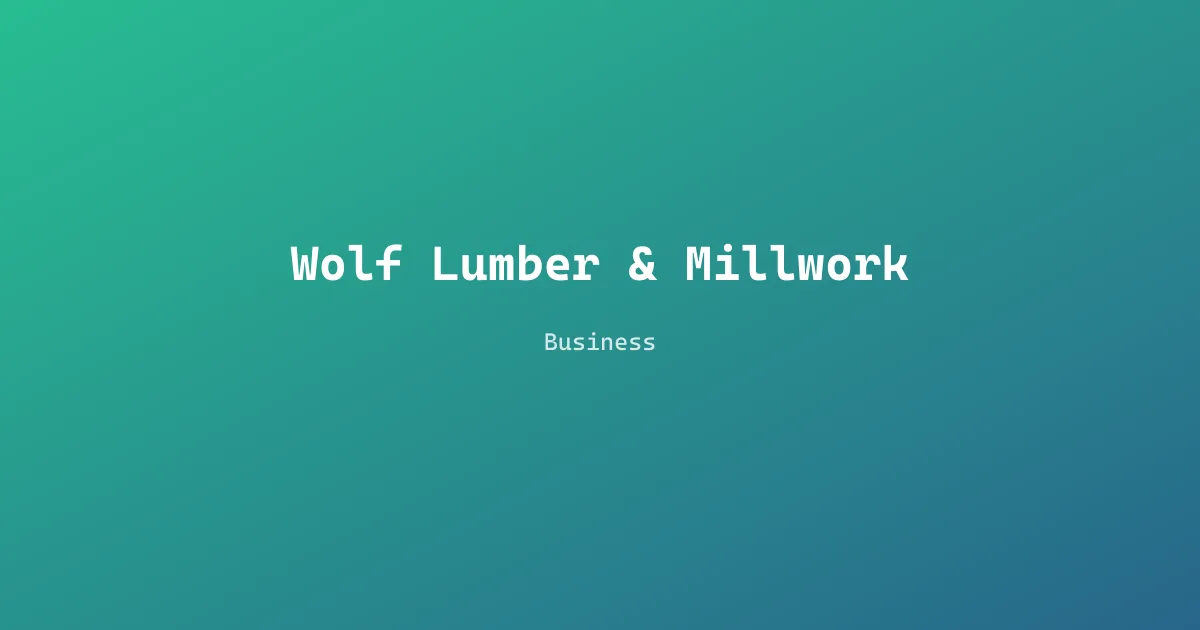 Wolf Lumber & Millwork